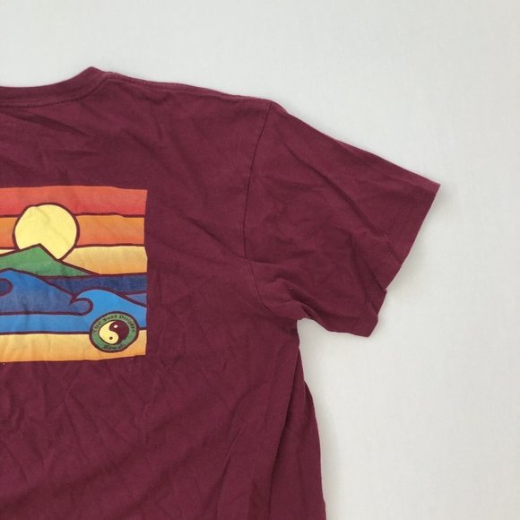 T&C Surf Design Adult Shirt L Burgundy Short Sleeve Crew Neck Size L Men's - Picture 11 of 14